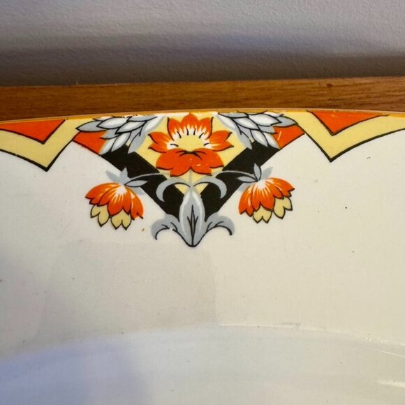 Vintage 1930s Alfred Meakin Marigold Balmoral Princess Serving Platter Art Deco - Picture 3 of 11